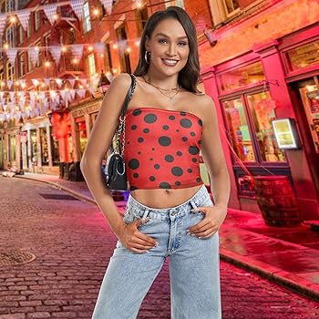 トップス BADBLOOD Tube Top red 81m3hLNj+gL._UY350_.jpg